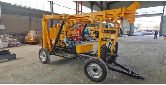 Portable Hydraulic Wheel Core Drill SPT Sampling Geotechnical Drilling Rig