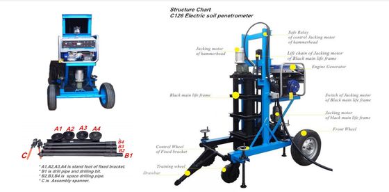 C126 Soil Dynamic Standard Penetration test or Dynamic Cone Penetrometer Testing Equipment.