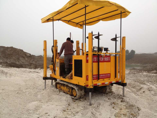 DYLC Wheel type Cone penetration testing CPT machine, CPTU machine for soil properties geotechnical invesigation