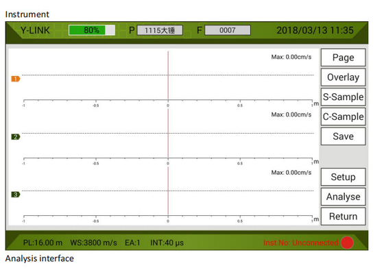 ASTM D5882-16 Low Strain Pile Integrity Test and Low Strain Pile Integrity Tester