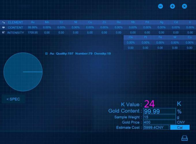 XF-A5 Spéctromètre électronique XRF Métal bijoux précieux Machine de test d'or