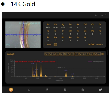 X3 Instrument de vérification de la pureté de l'or aux rayons X