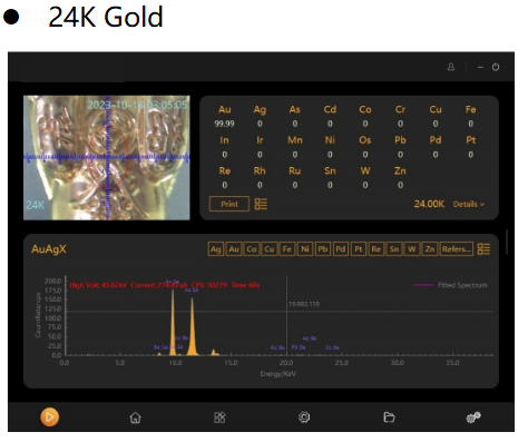 X3 Instrument de vérification de la pureté de l'or aux rayons X